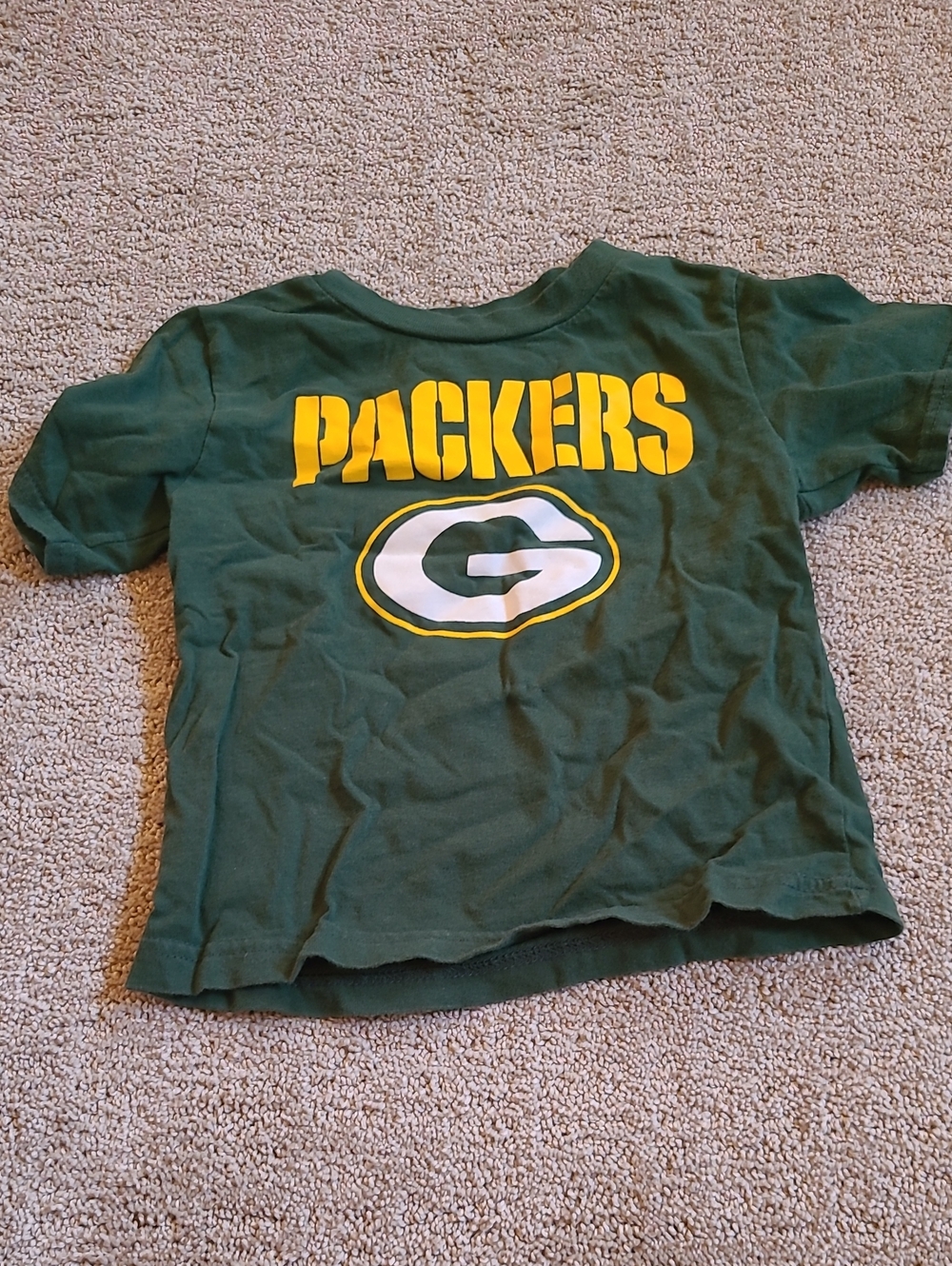 NFL Green & Yellow Packers Kids 3T Tee with Team Logo